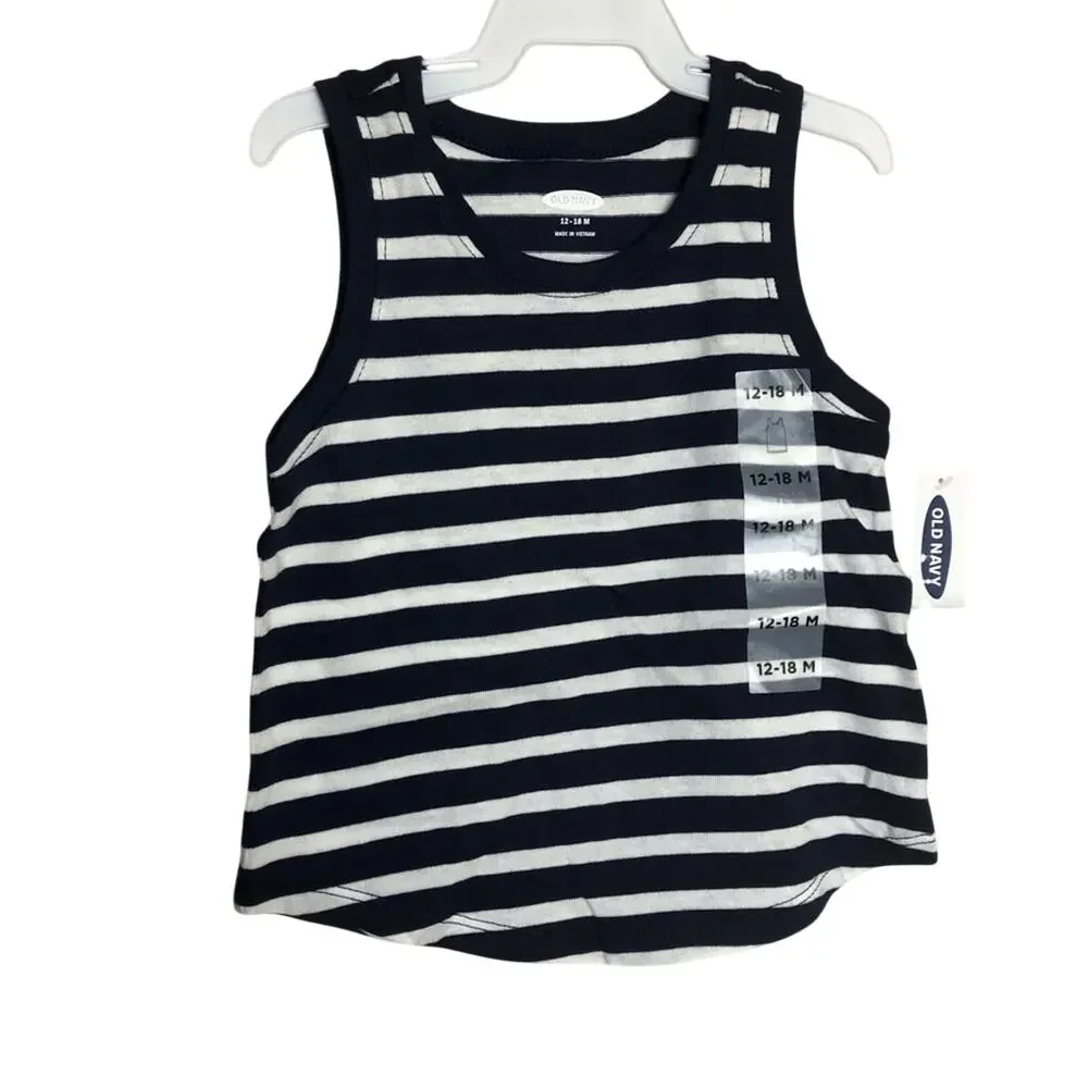 Old Navy Baby Girl Striped Tank Sz 12-18